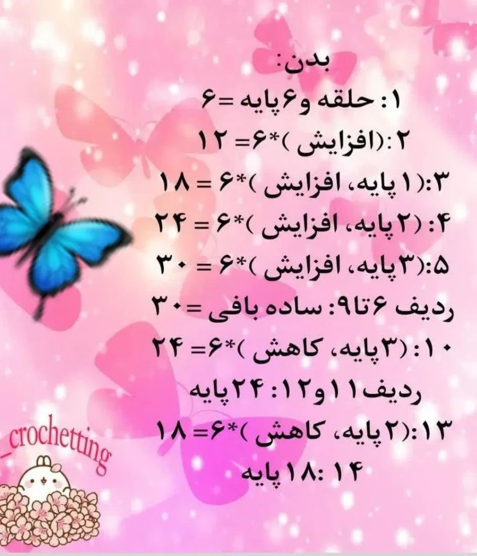 الگوی بافت عروسک خرگوش کوچک و دوست‌داشتنی