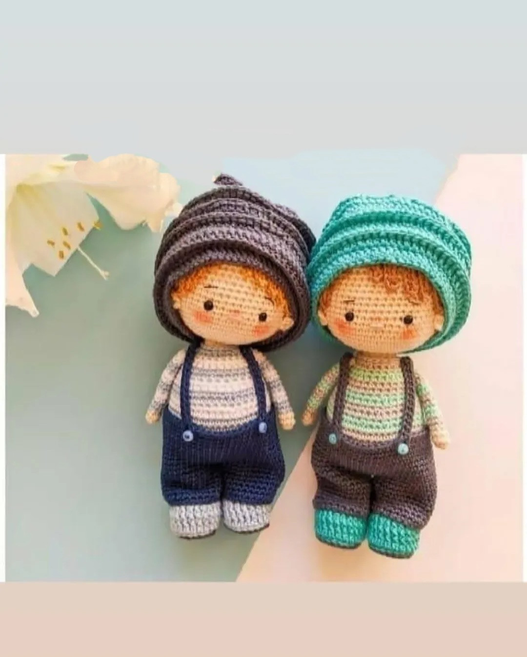 الگوی بافت عروسک‌های بچگانه شیک و دوست‌داشتنی