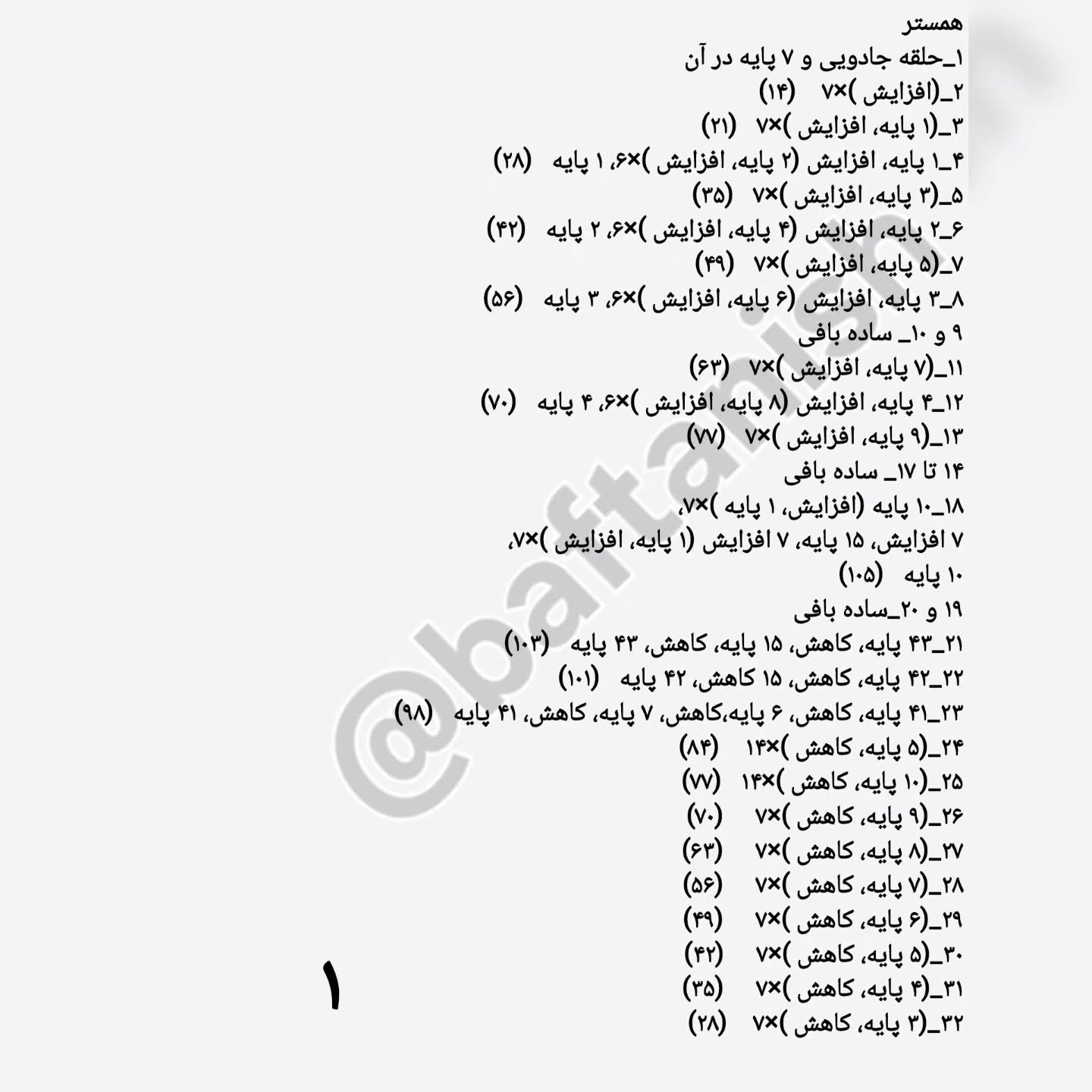 الگوی بافتنی عروسک خرس با شال قرمز زیبا