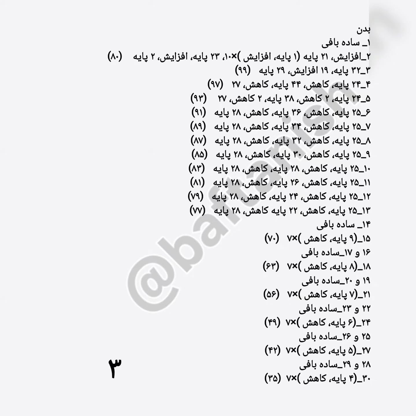 الگوی بافتنی عروسک خرس با شال قرمز زیبا