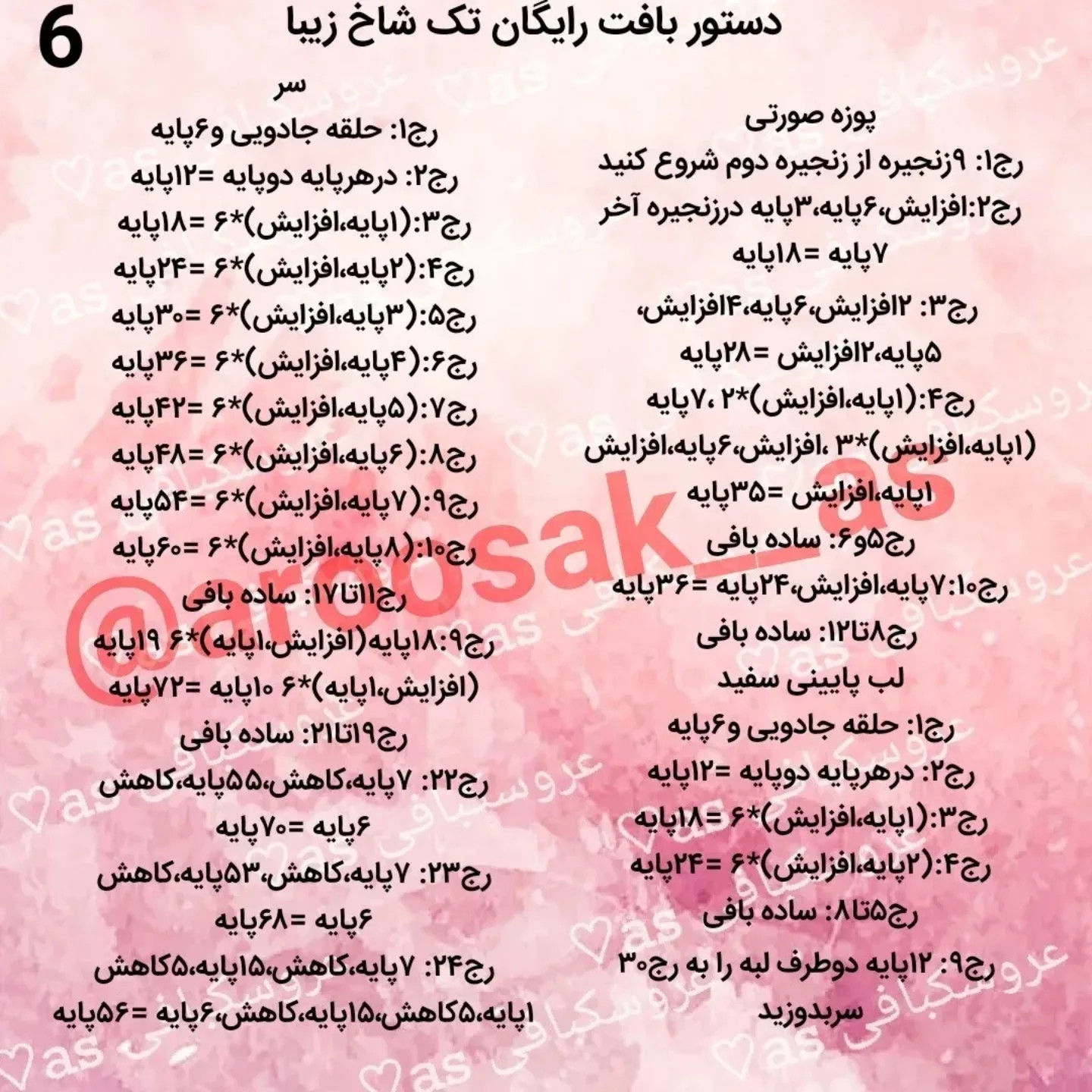 الگوی بافتنی اسب تک شاخ رنگارنگ و زیبا