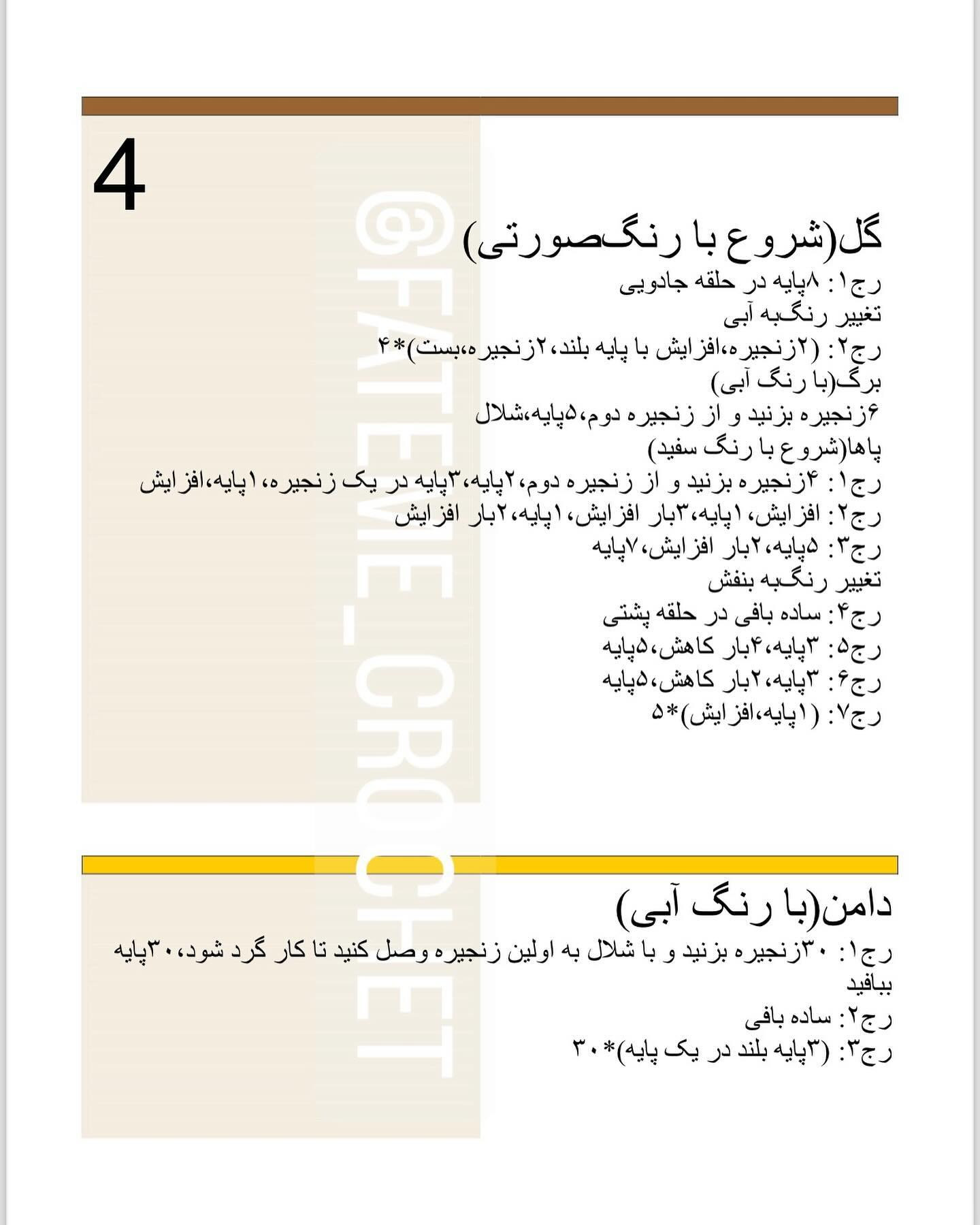 الگوی قلاب بافی قاب آینه با طراحی خرگوش