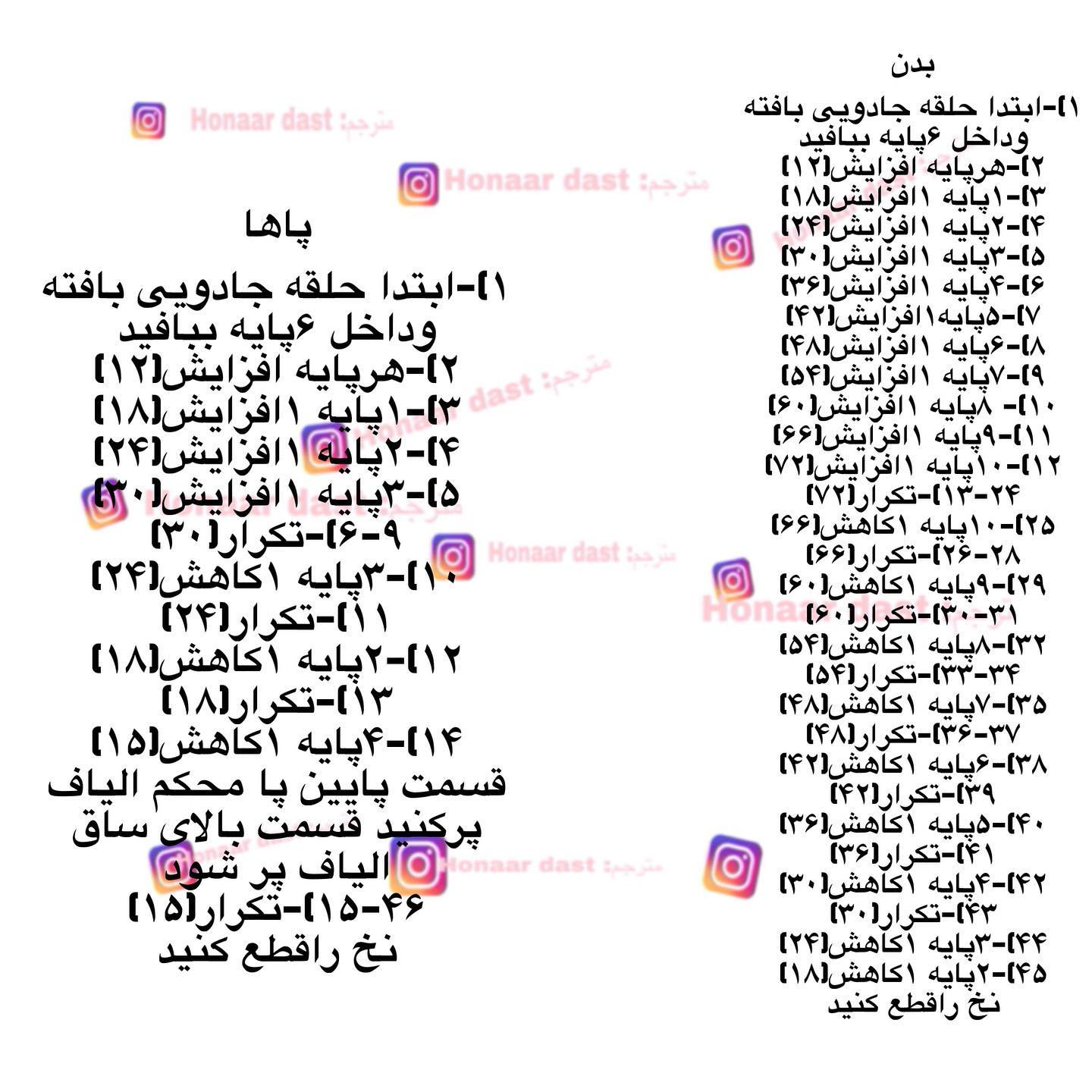 الگوی قلاب‌بافی فیل با لباس صورتی