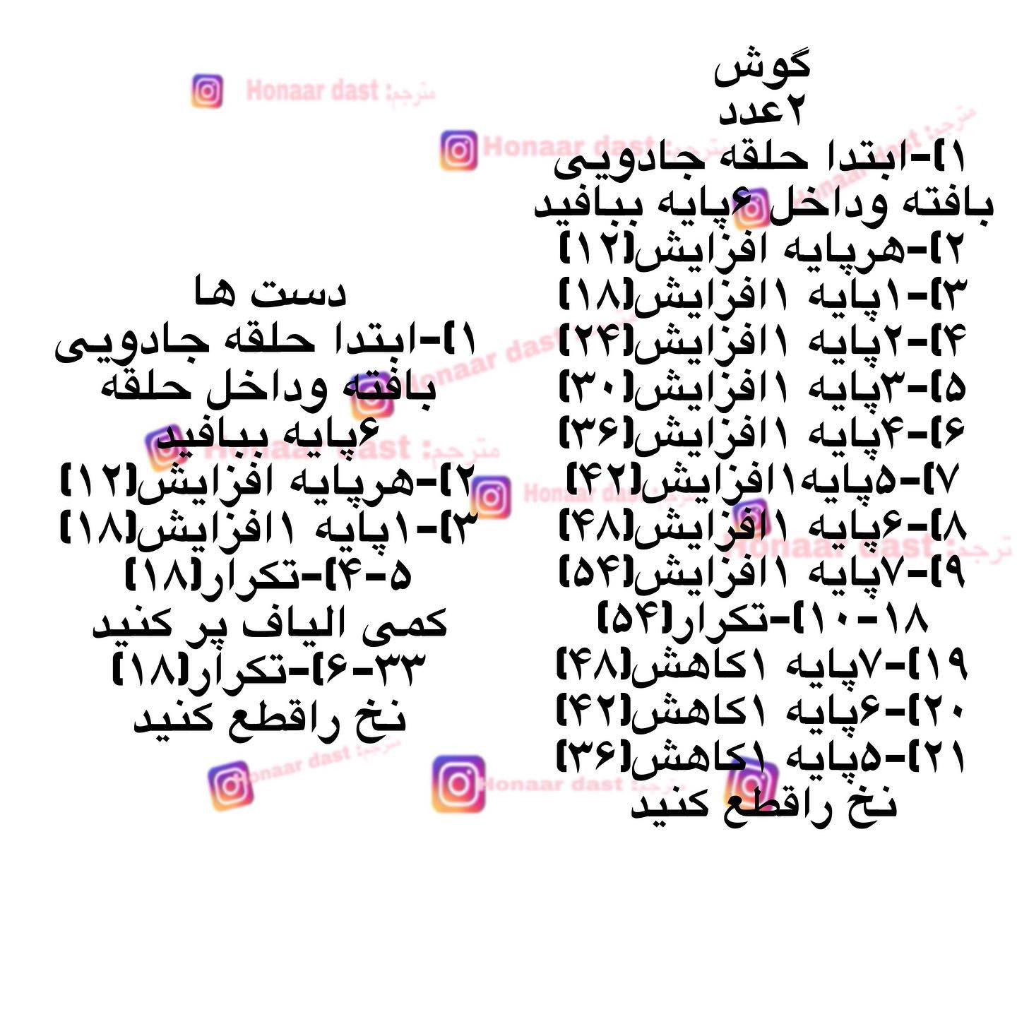 الگوی قلاب‌بافی فیل با لباس صورتی