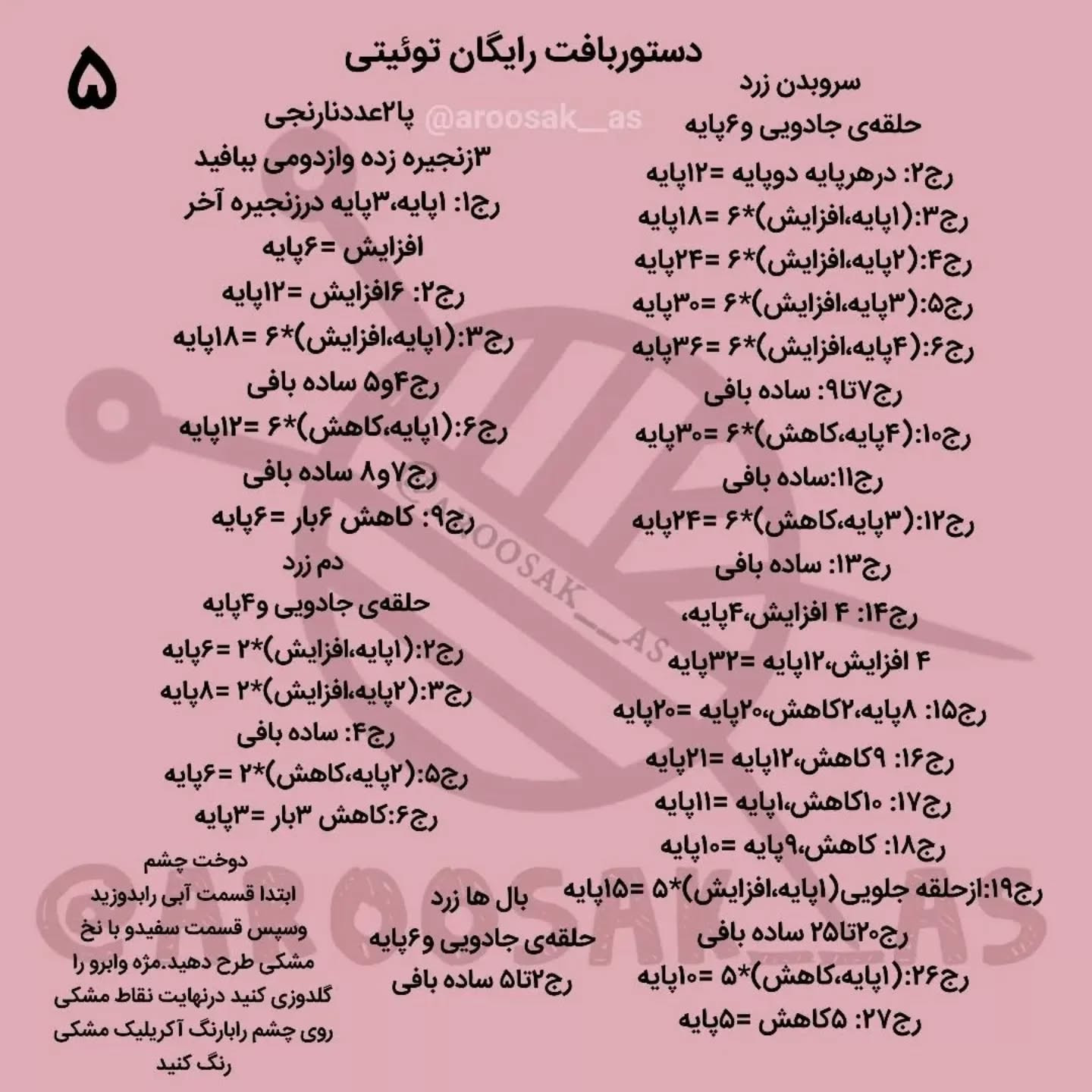الگوی قلاب‌دوزی شخصیت‌های کارتونی محبوب: توییتی و سیلوستر