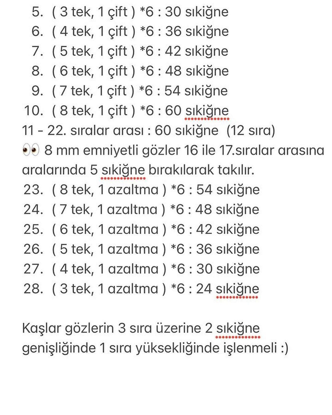 Amigurumi Ayı Modeli: Sevimli ve Kolay Móc Len Chart