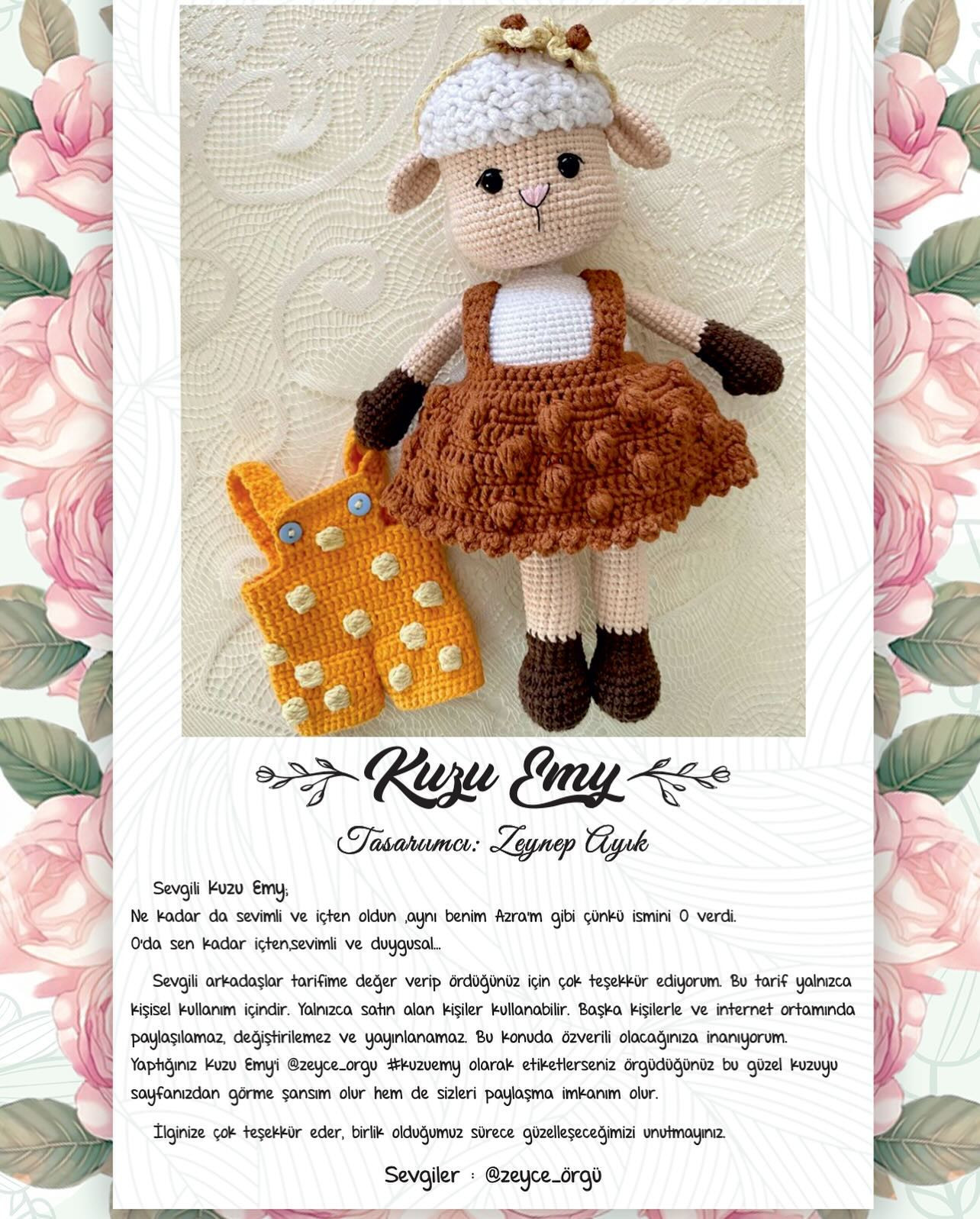 Amigurumi Kuzu: Sevimli ve Renkli El Yapımı Oyuncak Modeli