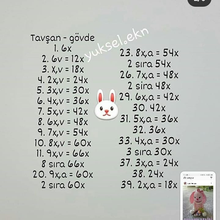 Amigurumi Tavşan ve Havuç: Sevimli Tığ İşi Oyuncak Modeli