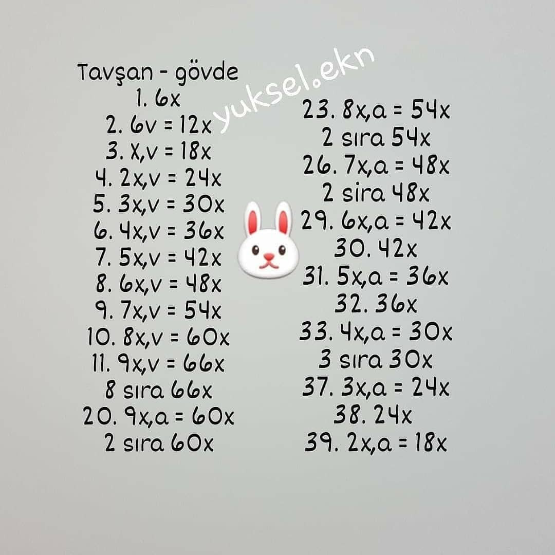 Amigurumi Tavşan ve Havuç: Sevimli Tığ İşi Oyuncak Modeli