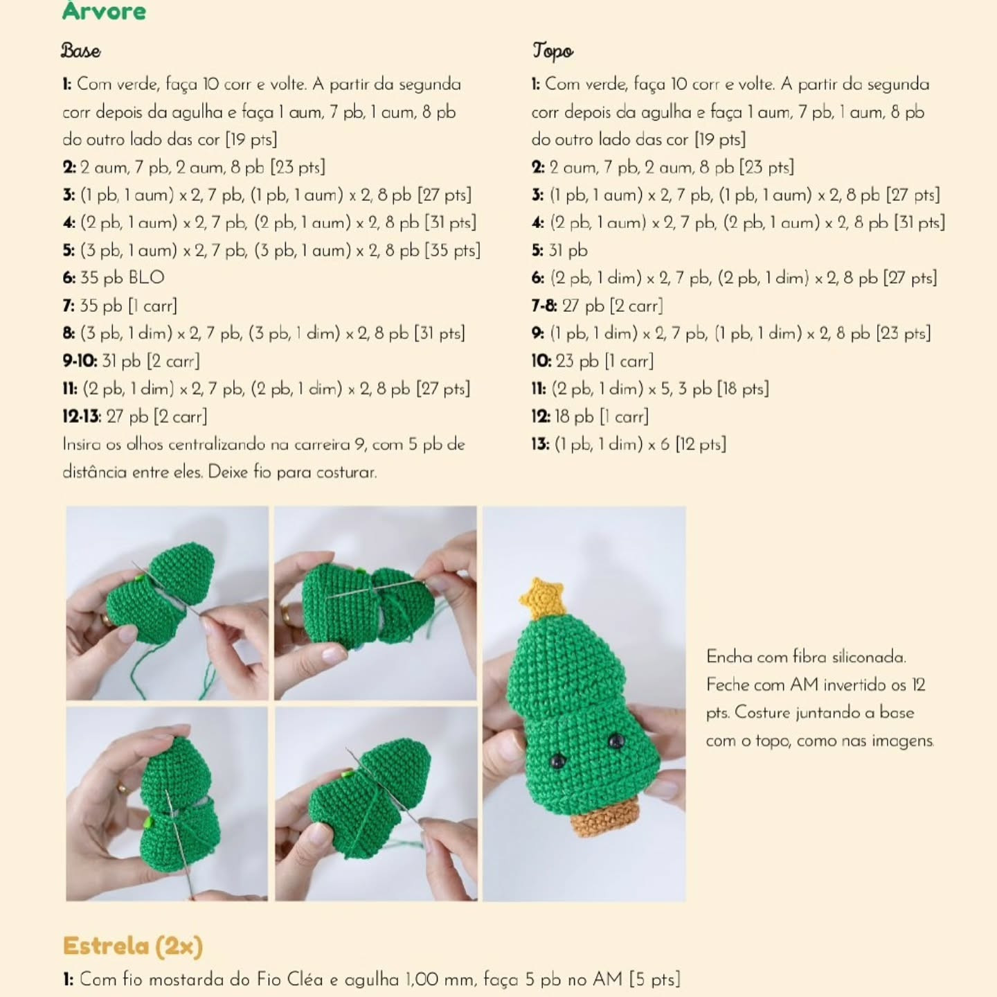 Árvores de Natal de Crochê: Gráficos Fáceis e Gratuitos para Decoração