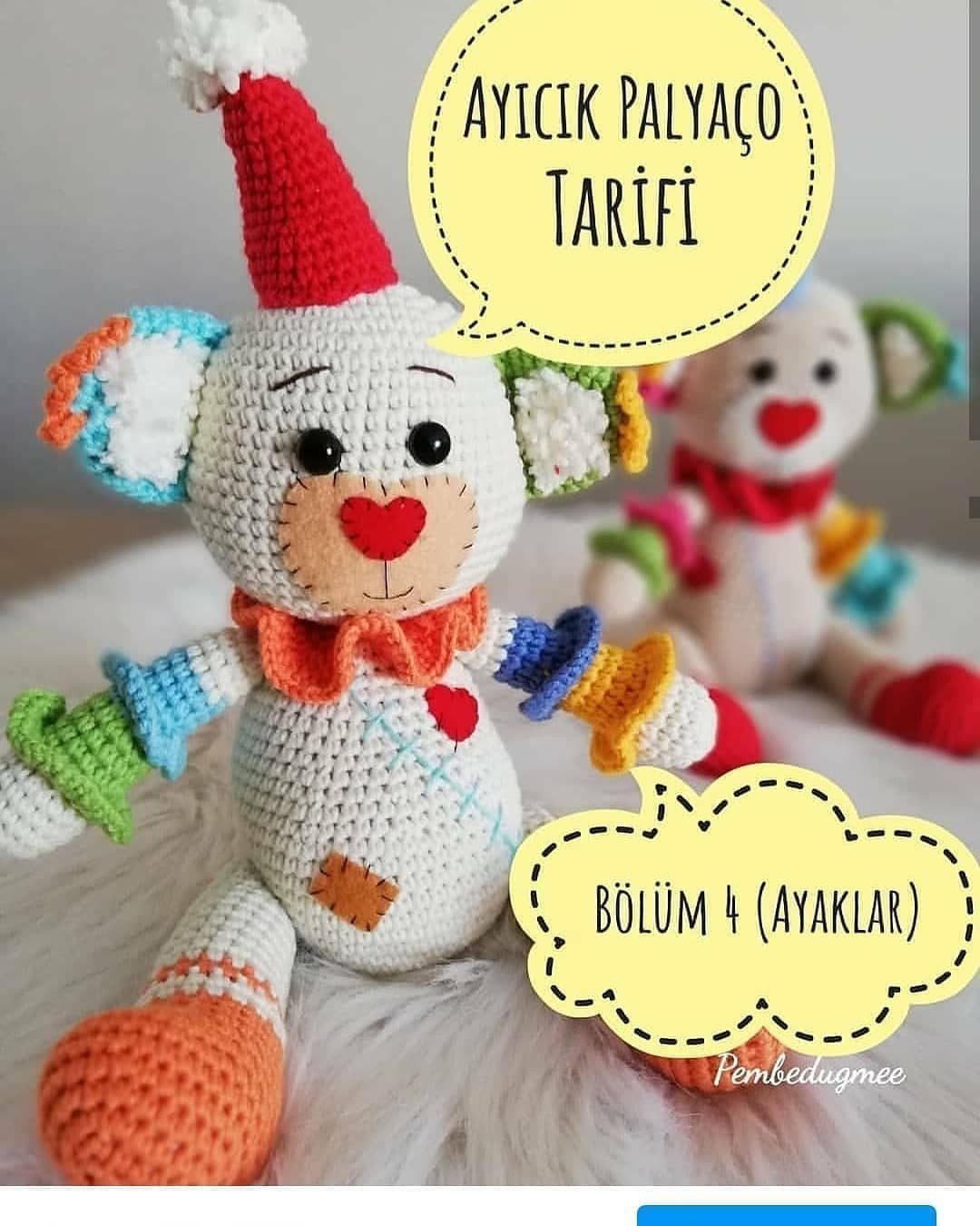 Ayıcık Palyaço Örgü Modeli: Renkli ve Eğlenceli Tasarım Kılavuzu