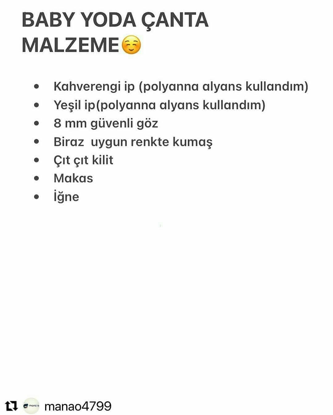 Baby Yoda Çanta: Ücretsiz ve Kolay Örgü Modeli