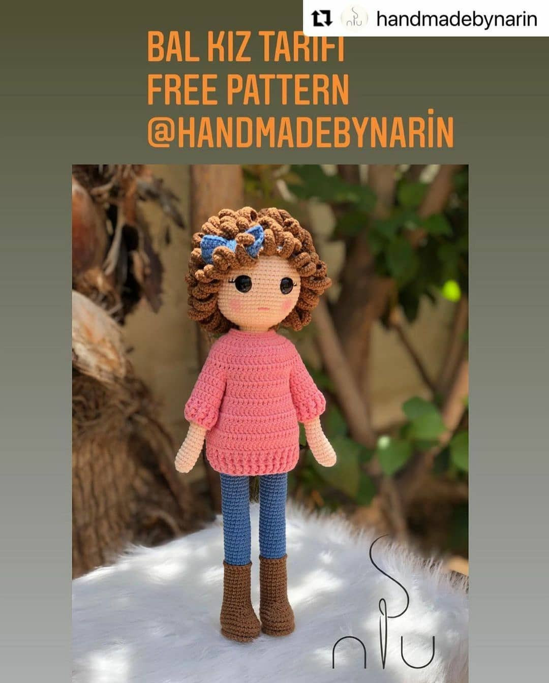 Bal Kız Tarifi: Ücretsiz Amigurumi Örgü Modeli