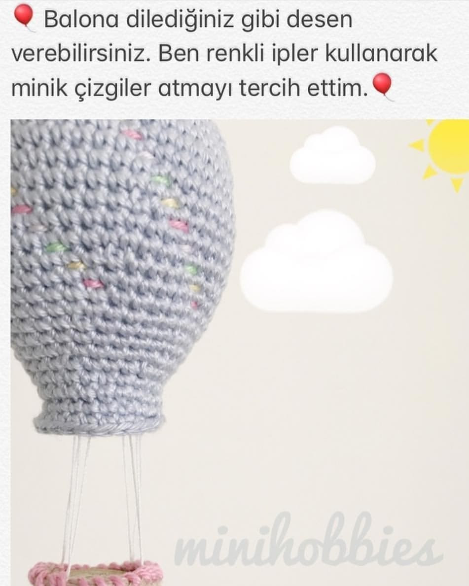 Balon Şeklinde Tığ İşi Dekoratif Aksesuar Yapımı