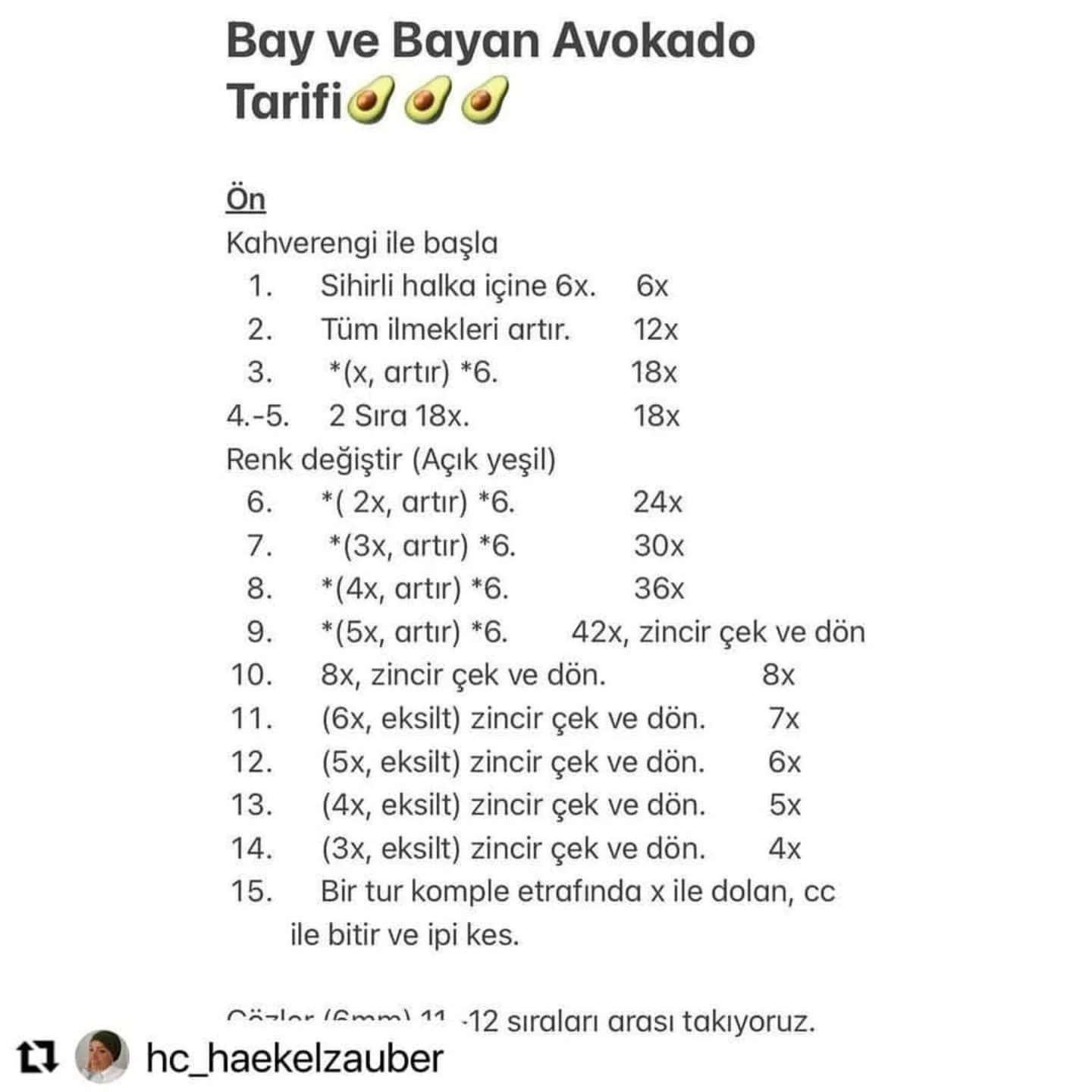 Bay ve Bayan Avokado Amigurumi Tarifi: Eğlenceli ve Kolay Yapım Kılavuzu