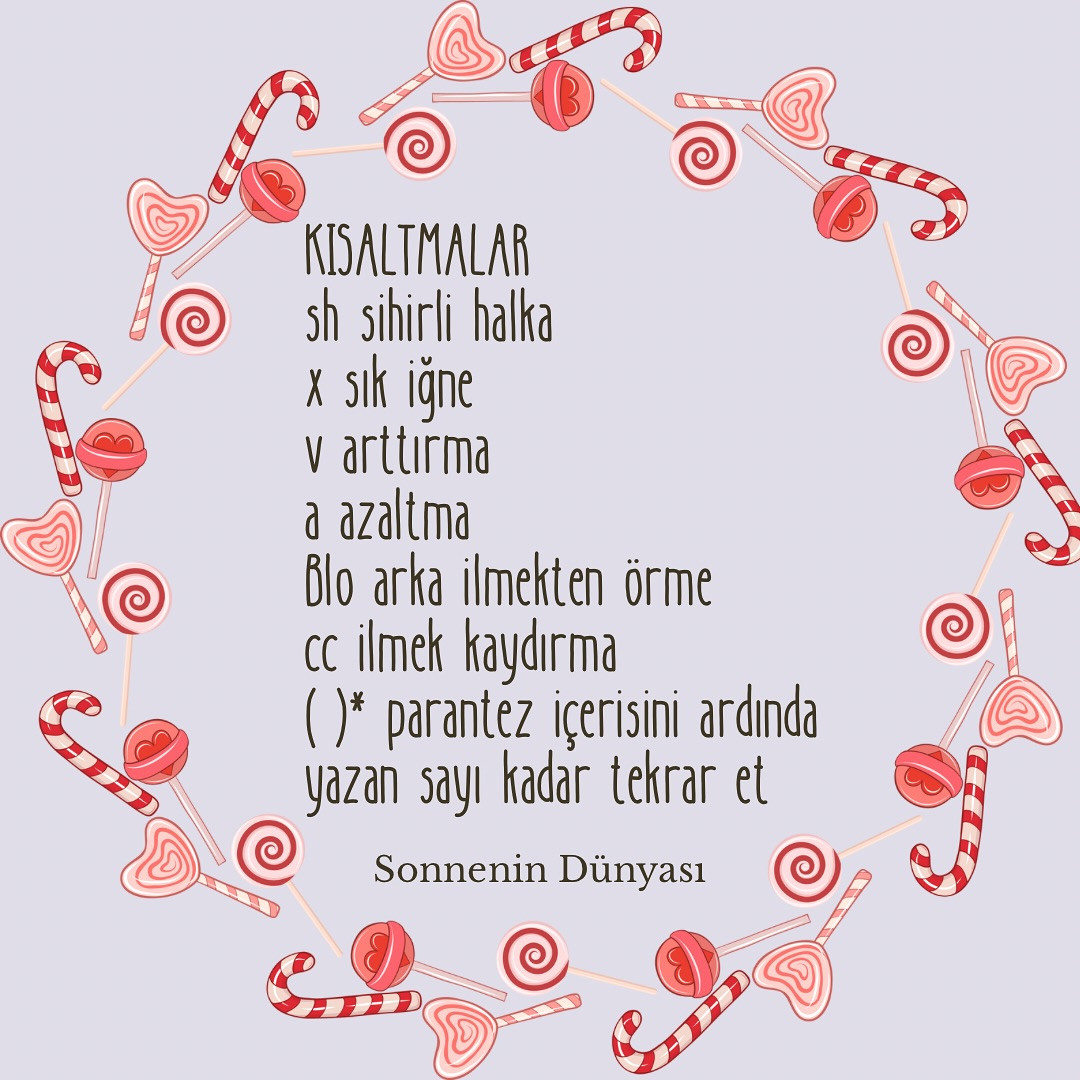 Bayram Şekeri Tığ İşi Modelleri: Ücretsiz Örgü Desenleri