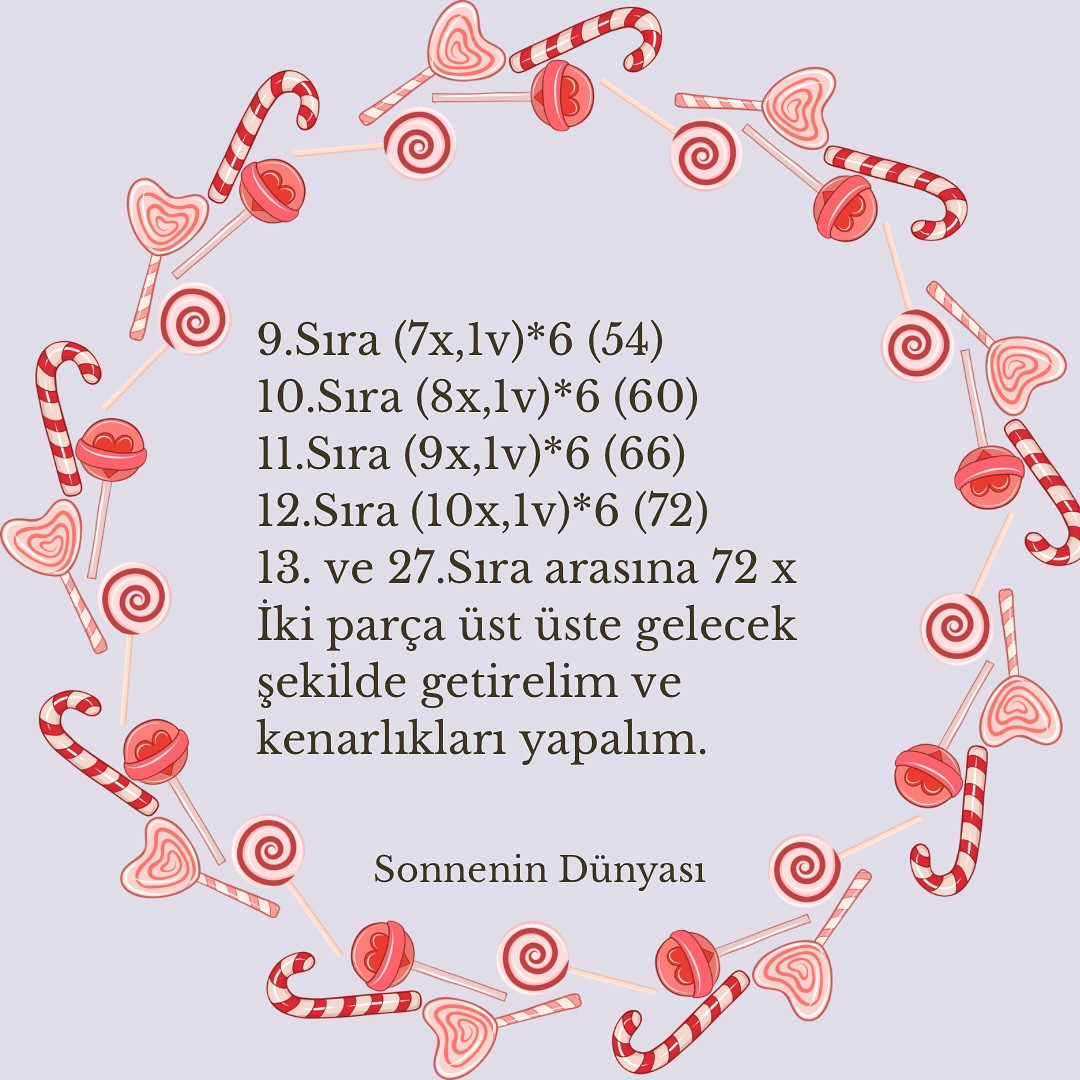 Bayram Şekeri Tığ İşi Modelleri: Ücretsiz Örgü Desenleri