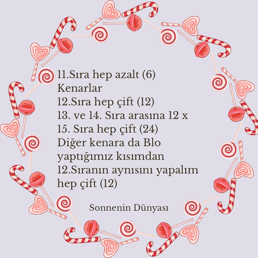 Bayram Şekeri Tığ İşi Modelleri: Ücretsiz Örgü Desenleri