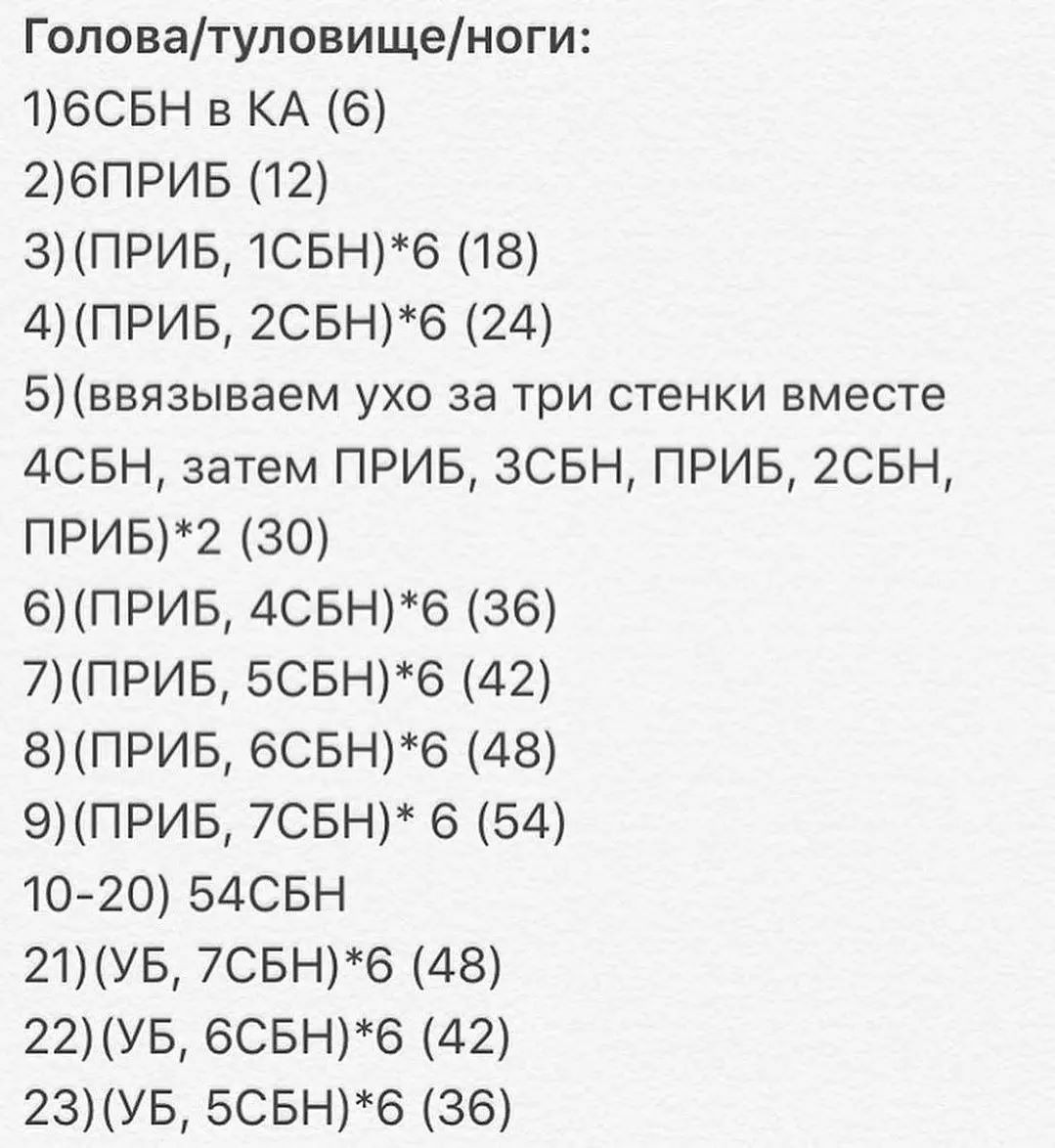 Бесплатное описание схемы вязания куклы кролика с платьем