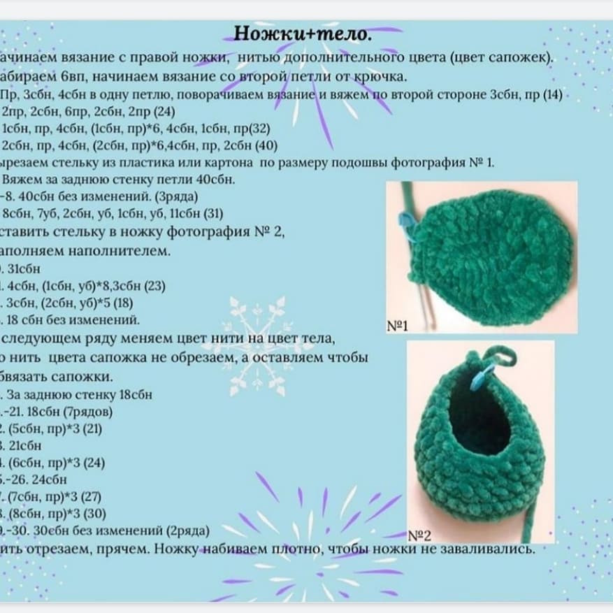 Бесплатное описание вязания игрушки оленёнка для начинающих