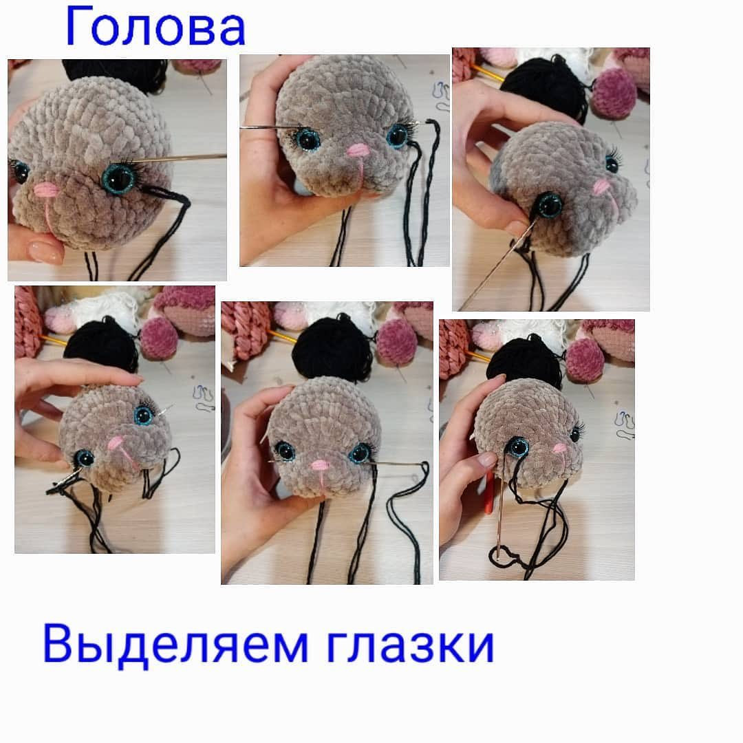 Бесплатное описание вязания мягкой игрушки Зайка Вишенка