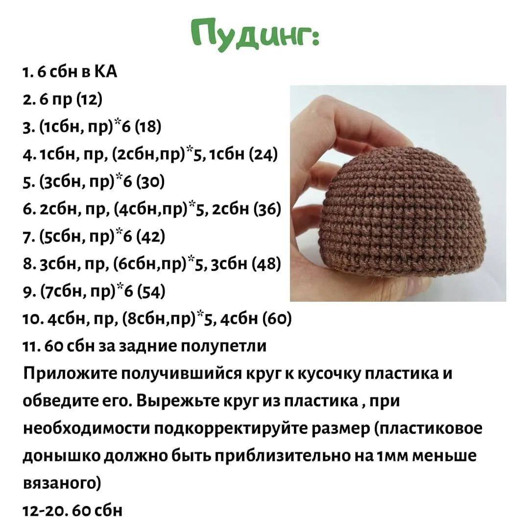 Бесплатное описание вязания рождественского пудинга крючком