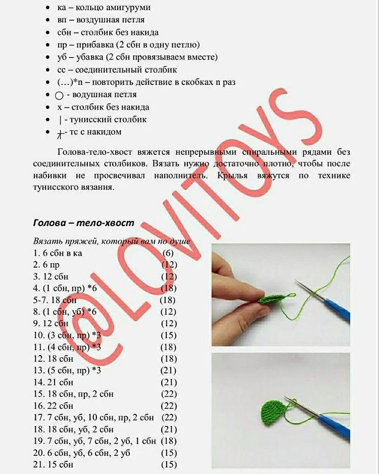 Бесплатный узор для вязаных колибри: создайте свои уникальные птицы