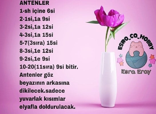 Birlikte amigurumi ateşböceği yapalım: Ücretsiz tarif