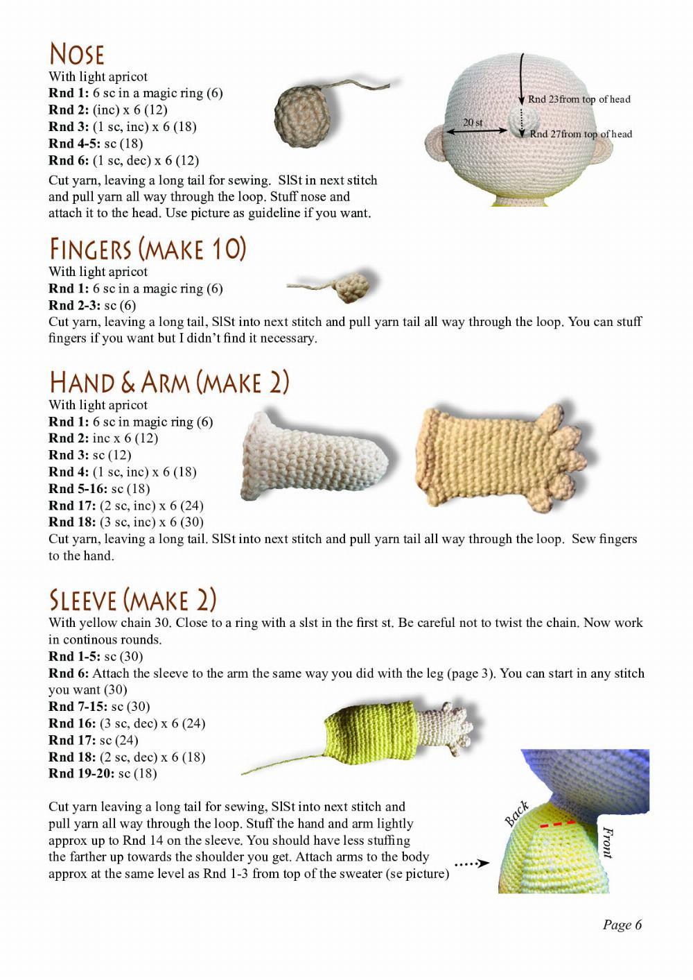 "Charlie Brown Crochet Pattern: Detailed Instructions for Crafting"