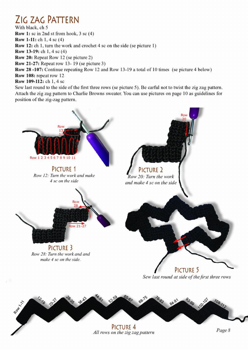"Charlie Brown Crochet Pattern: Detailed Instructions for Crafting"