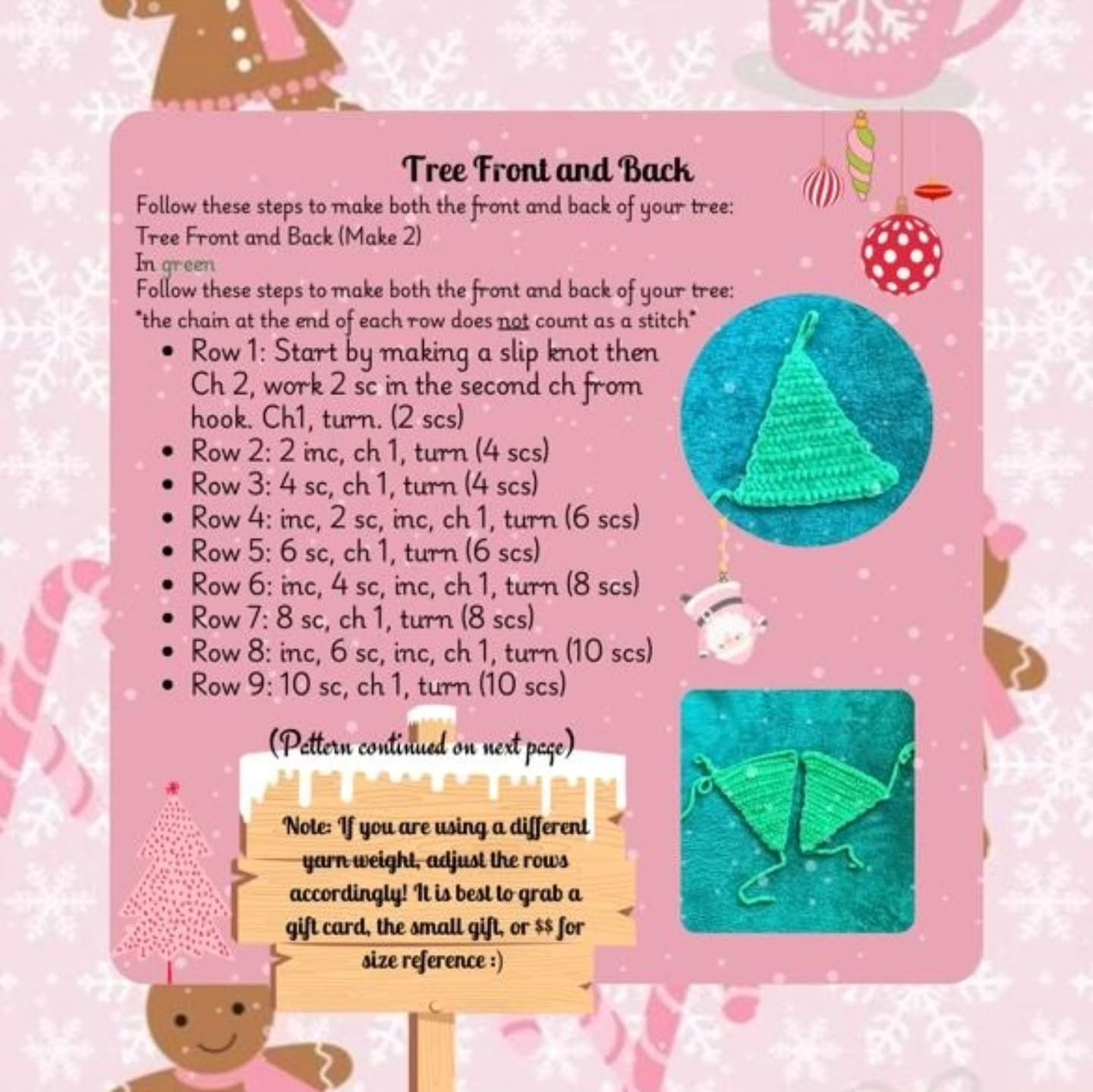 Christmas Tree Gift Card Holder Crochet Pattern