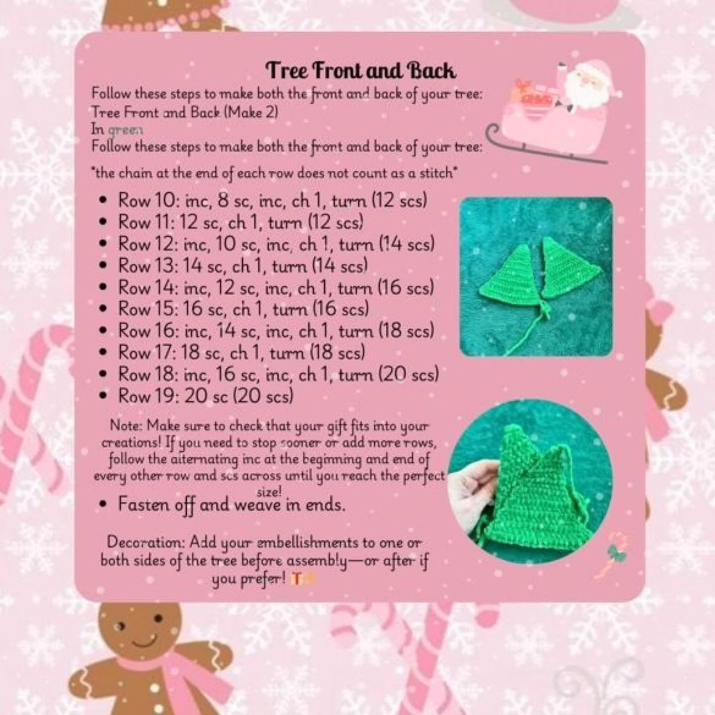 Christmas Tree Gift Card Holder Crochet Pattern