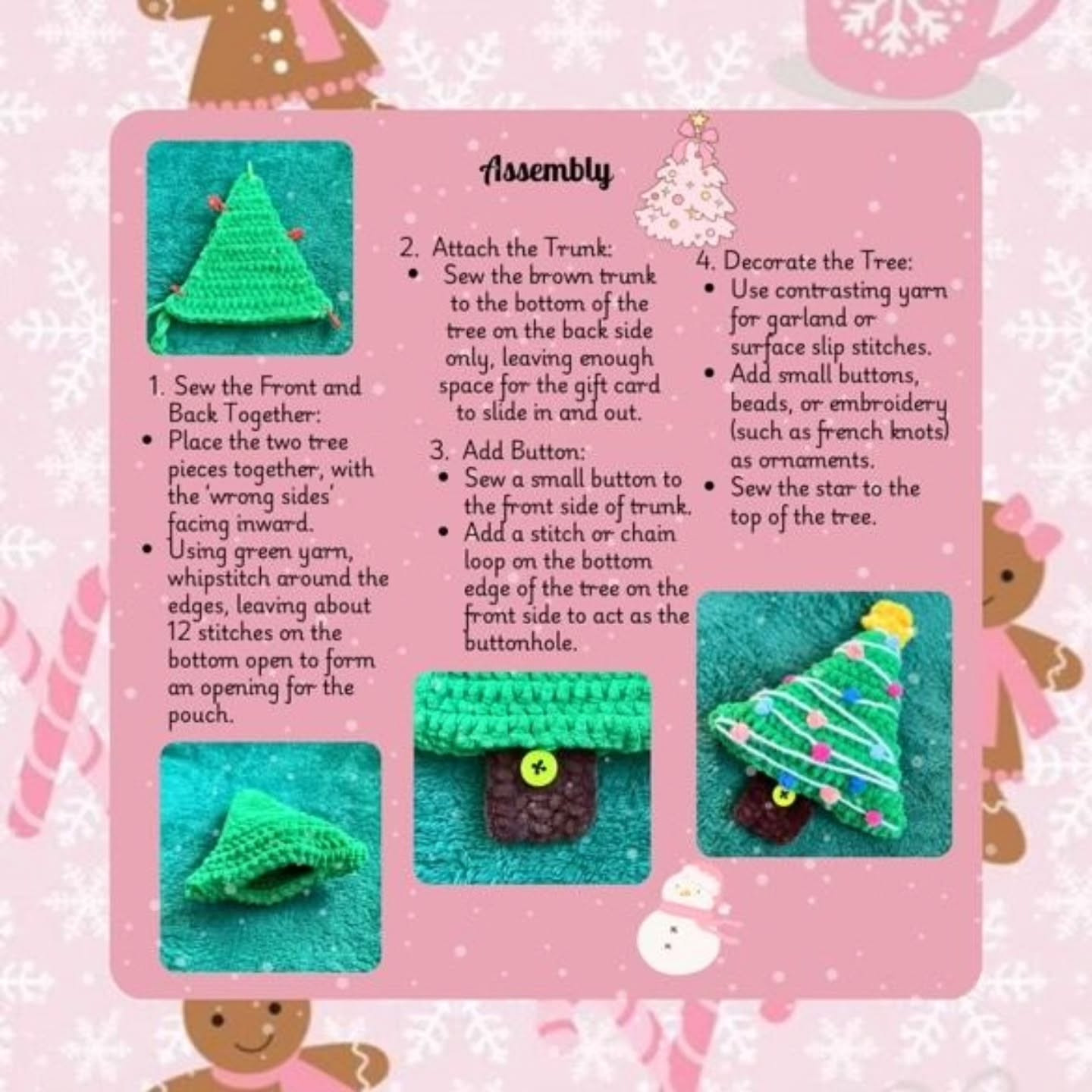 Christmas Tree Gift Card Holder Crochet Pattern