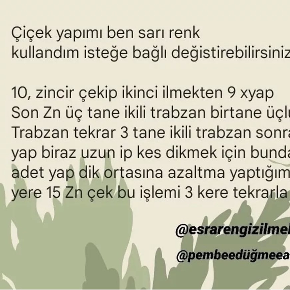 Çiçek Soğanı Amigurumi İçin Ücretsiz Tarif ve Kullanılan Terimler