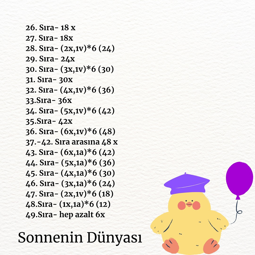 Civciv Lila Örgü Modeli: Ücretsiz Desen ile Sevimli Amigurumi