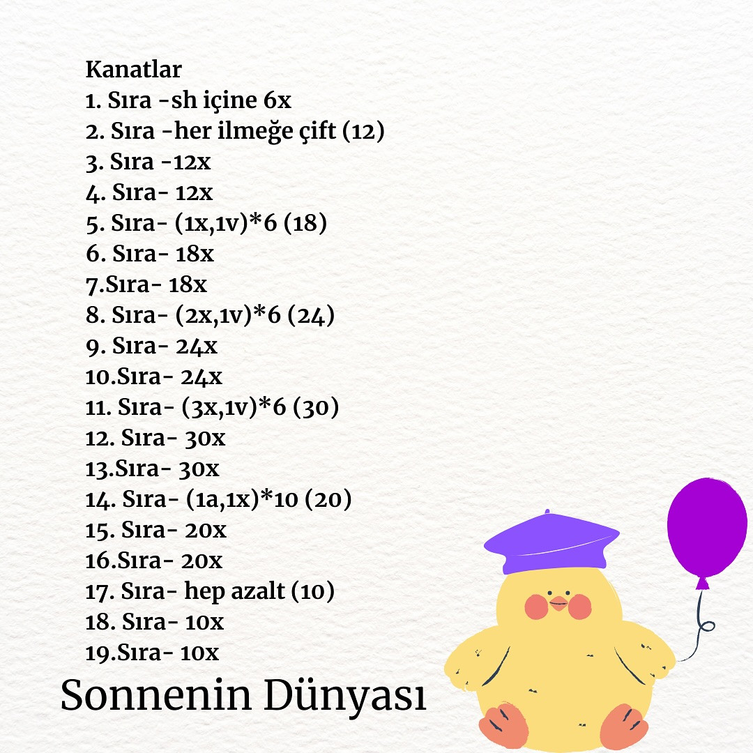 Civciv Lila Örgü Modeli: Ücretsiz Desen ile Sevimli Amigurumi