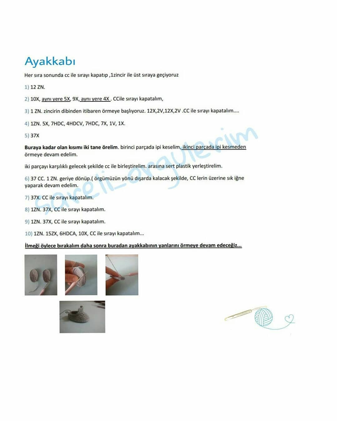 Çocuklar için Şapka, Kazak, Pantolon ve Ayakkabı Örgü Tarifi