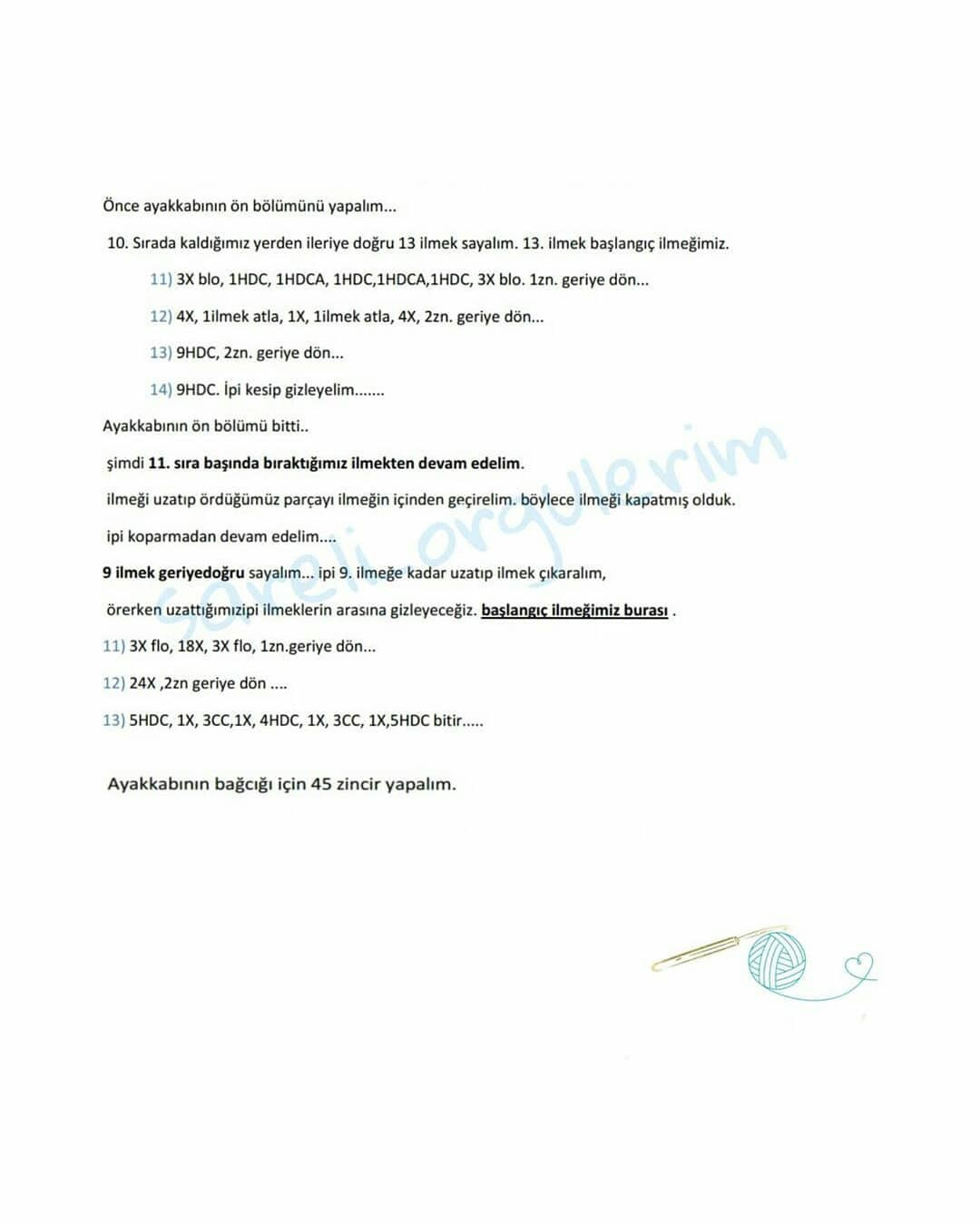 Çocuklar için Şapka, Kazak, Pantolon ve Ayakkabı Örgü Tarifi