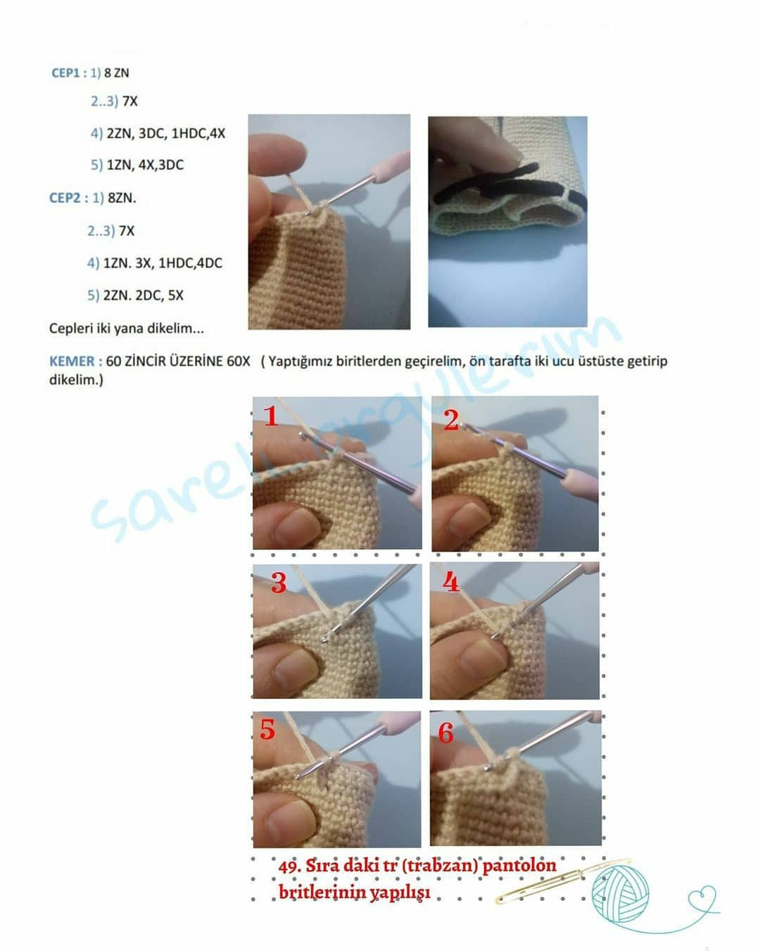 Çocuklar için Şapka, Kazak, Pantolon ve Ayakkabı Örgü Tarifi