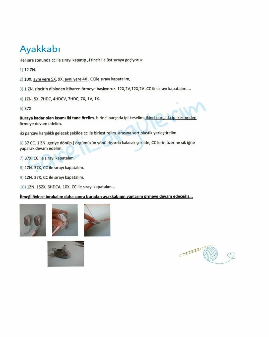 Çocuklar için Şapka, Kazak, Pantolon ve Ayakkabı Örgü Tarifi