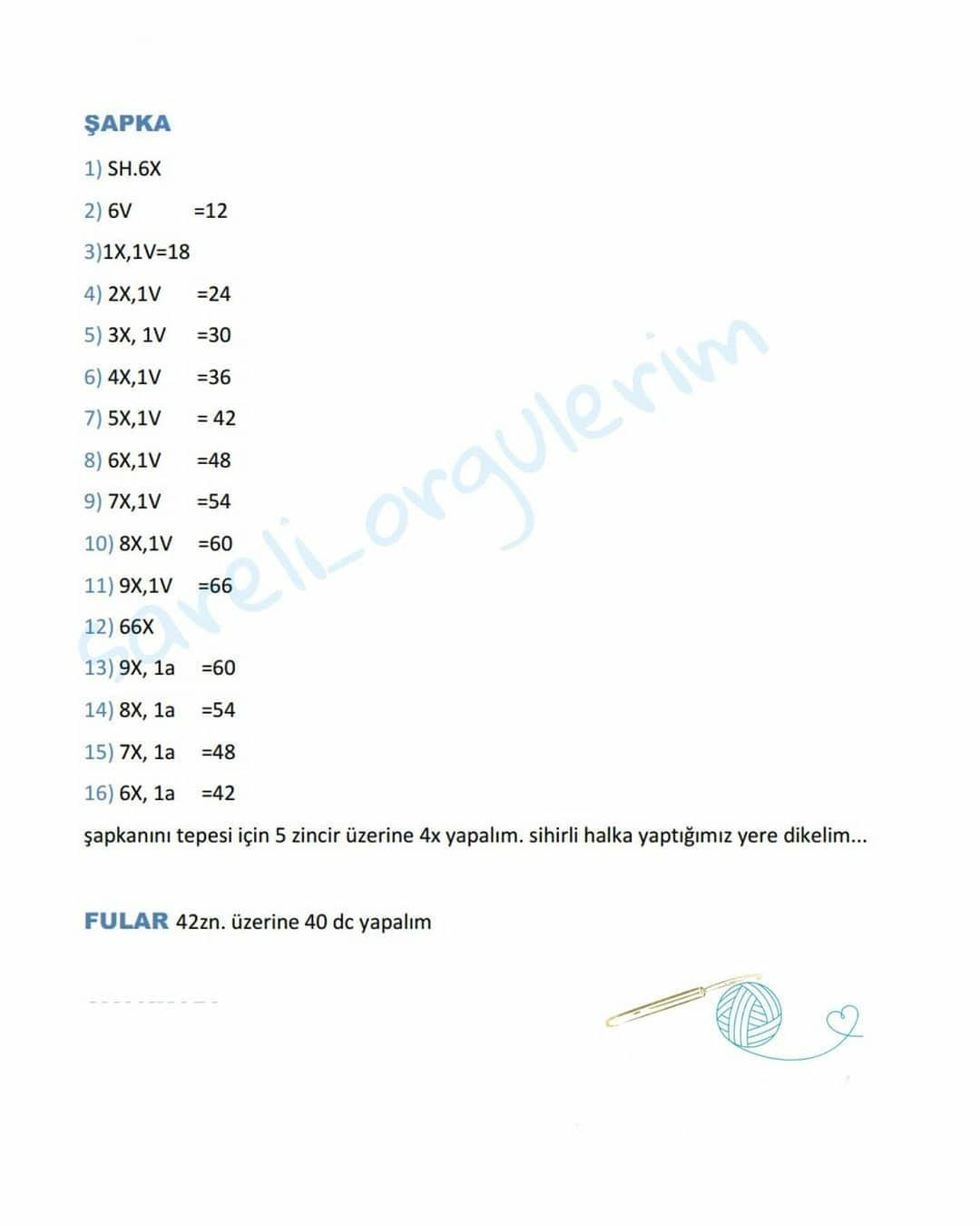 Çocuklar için Şapka, Kazak, Pantolon ve Ayakkabı Örgü Tarifi