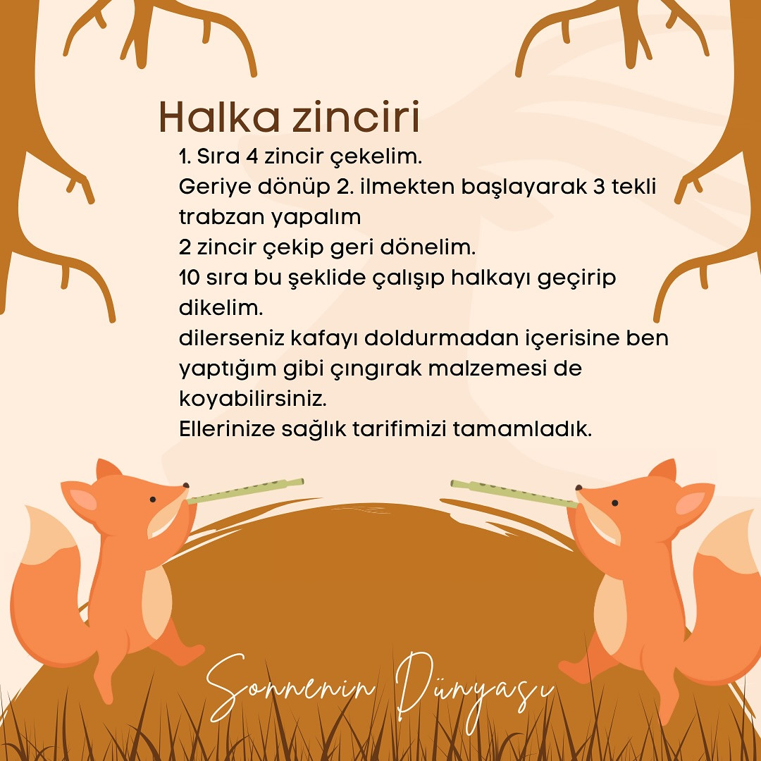 Çocuklar için sevimli tilki diş kaşıyıcı tığ işi modeli