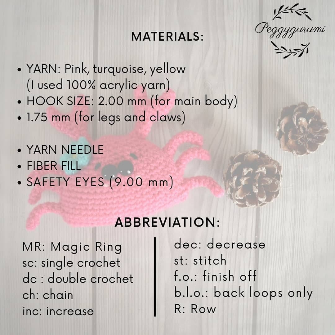 Crab Amigurumi Crochet Pattern: Free and Adorable Design