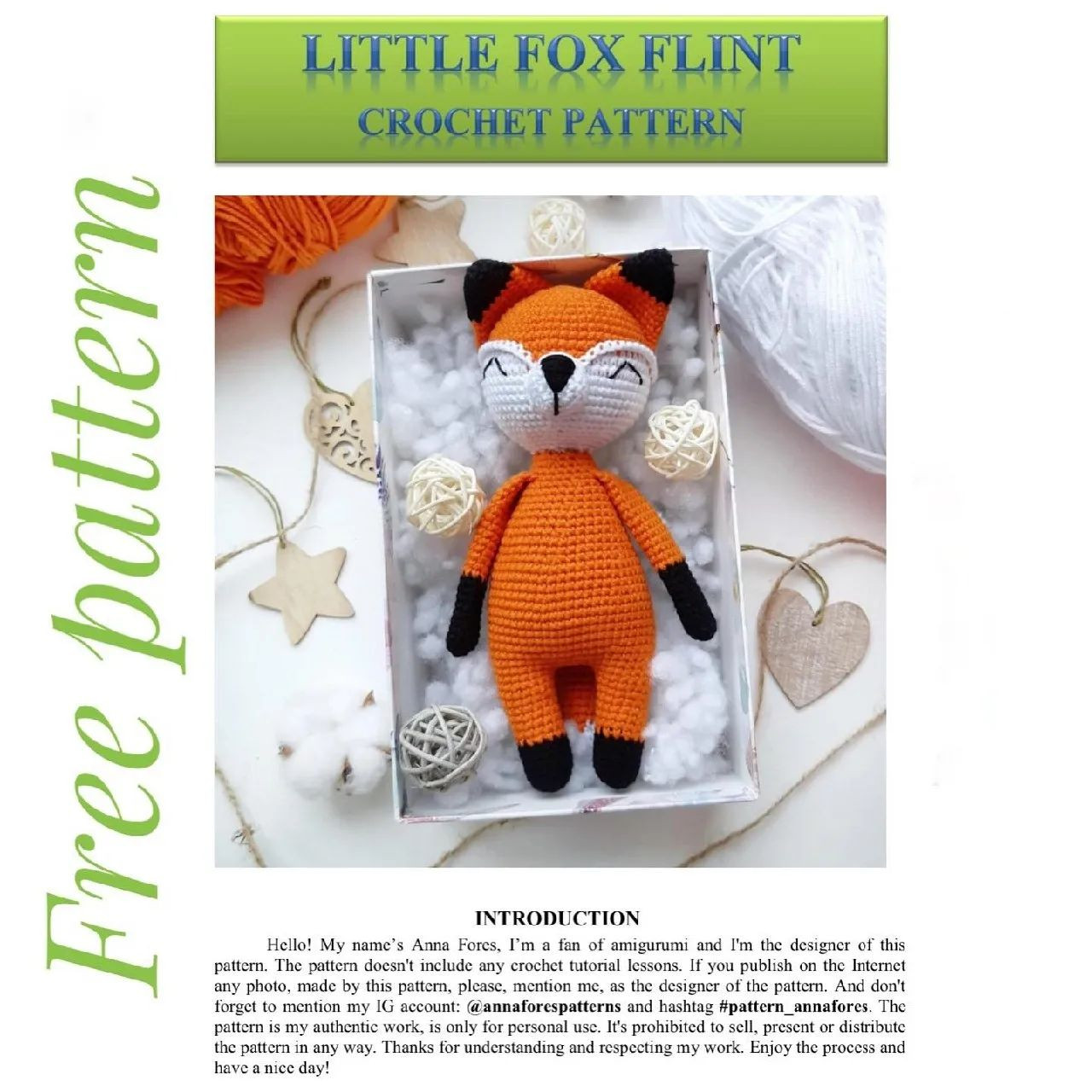 Crochet Pattern for Adorable Amigurumi Fox Toy