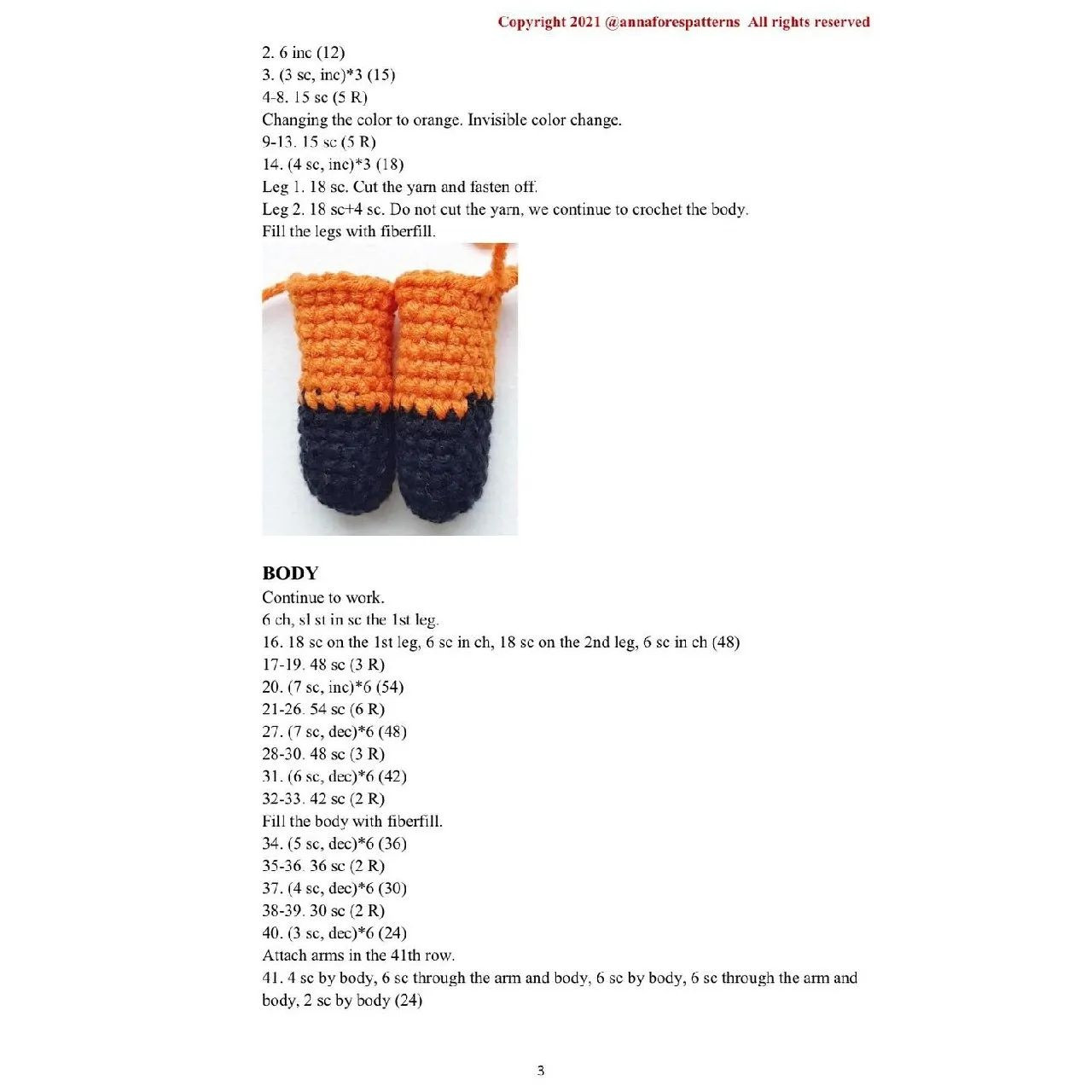Crochet Pattern for Adorable Amigurumi Fox Toy