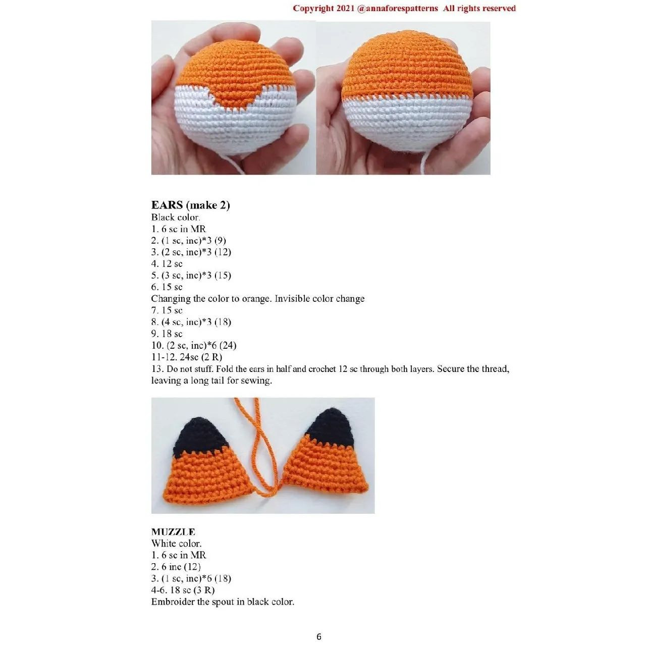 Crochet Pattern for Adorable Amigurumi Fox Toy
