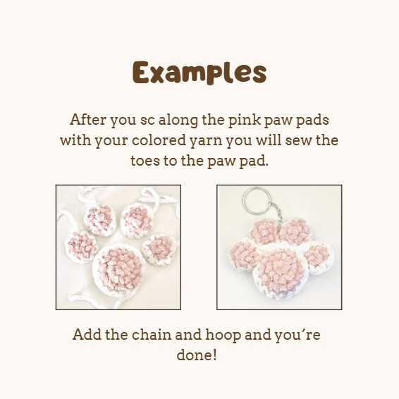 Crochet Your Own Adorable Cat Paw Keychain with This Free Pattern