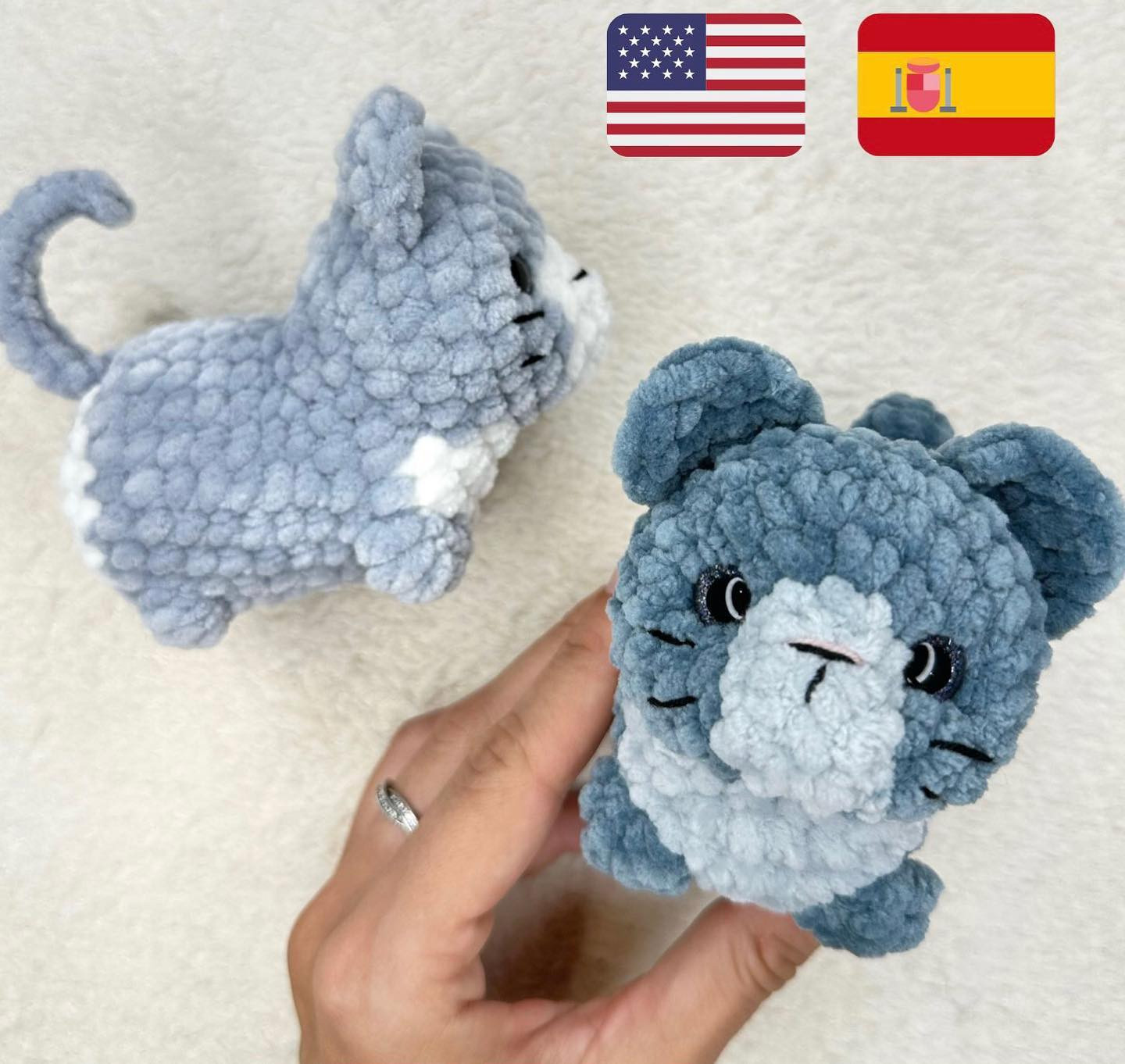 Cute Crochet Cat Amigurumi Patterns in a Basket