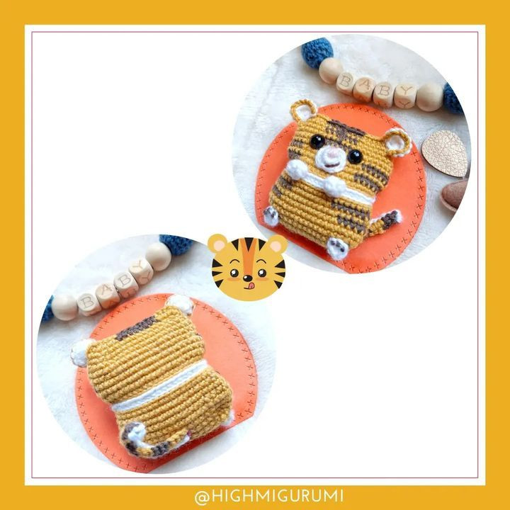 Cute Crochet Tiger Amigurumi Free Pattern for Babies