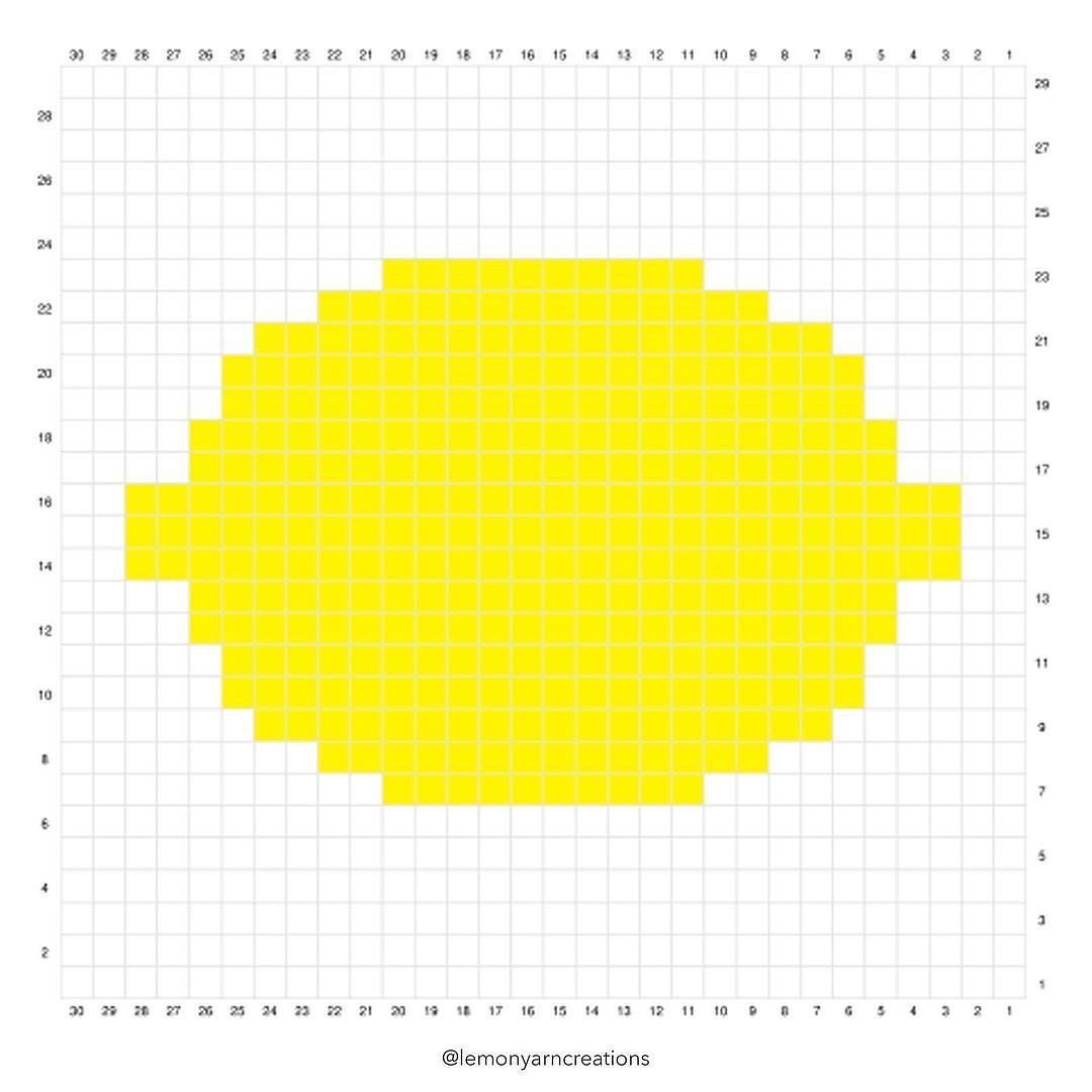 Cute Lemon Crochet Pattern Wall Hanging with Pom Poms